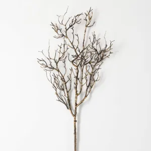 32.5"H Sullivans Gold Brushed Pine Twig Stem, Brown