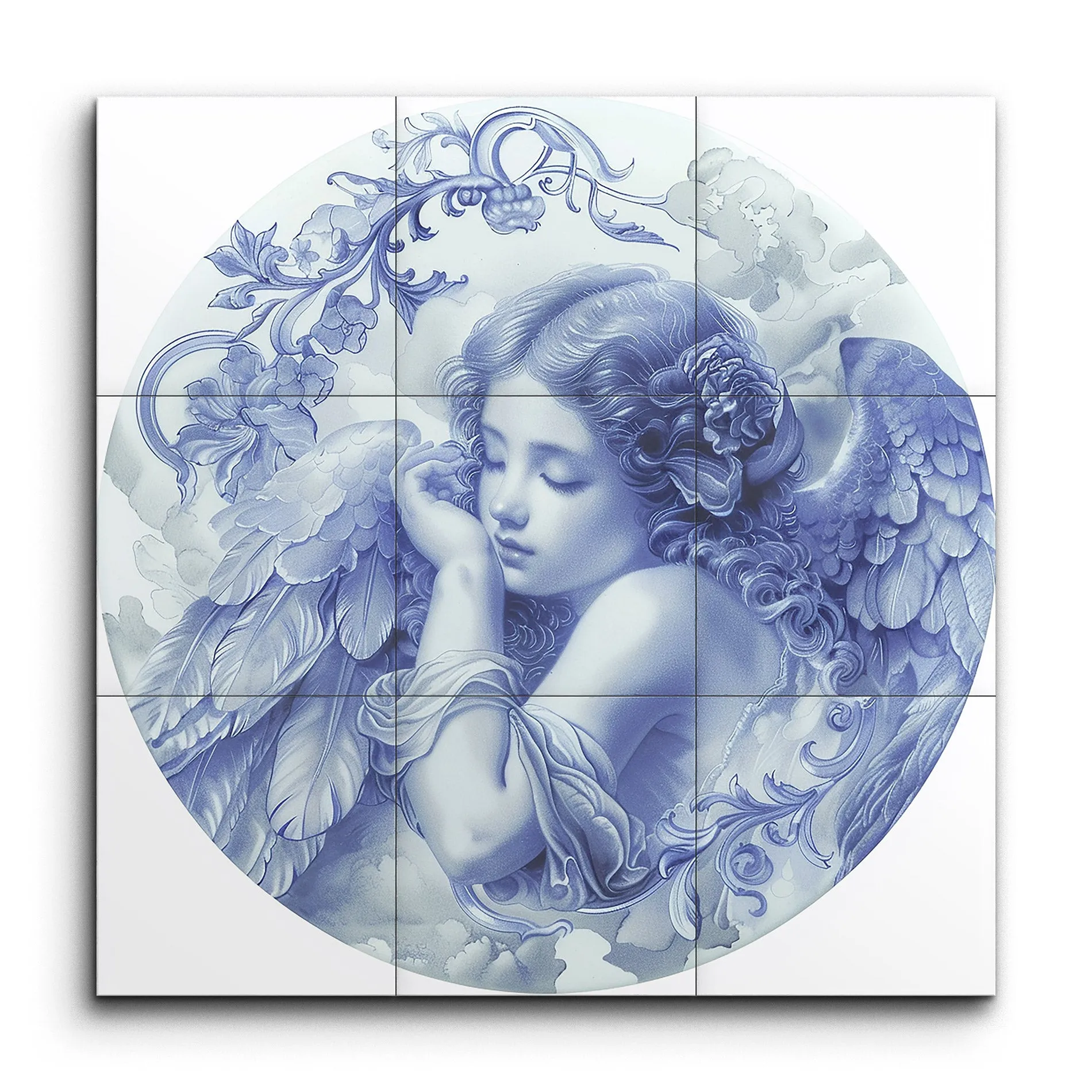 Angelic Repose: Serene Celestial Artwork