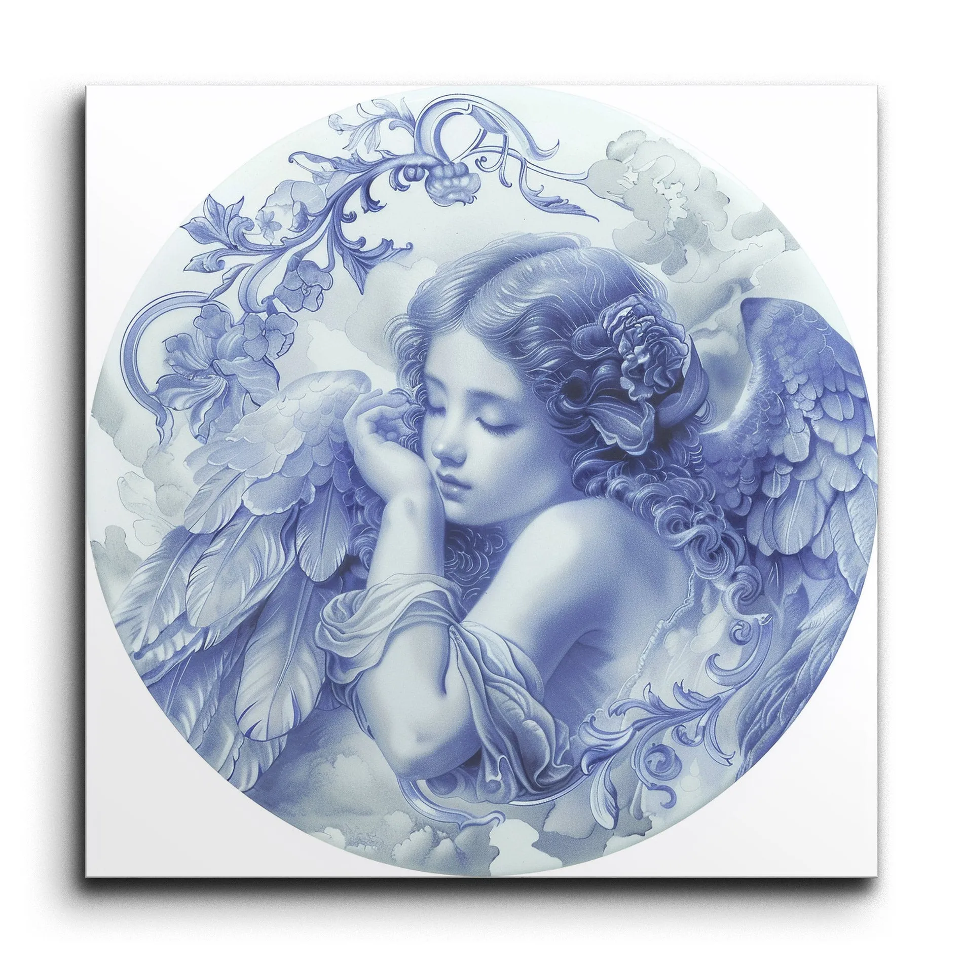 Angelic Repose: Serene Celestial Artwork