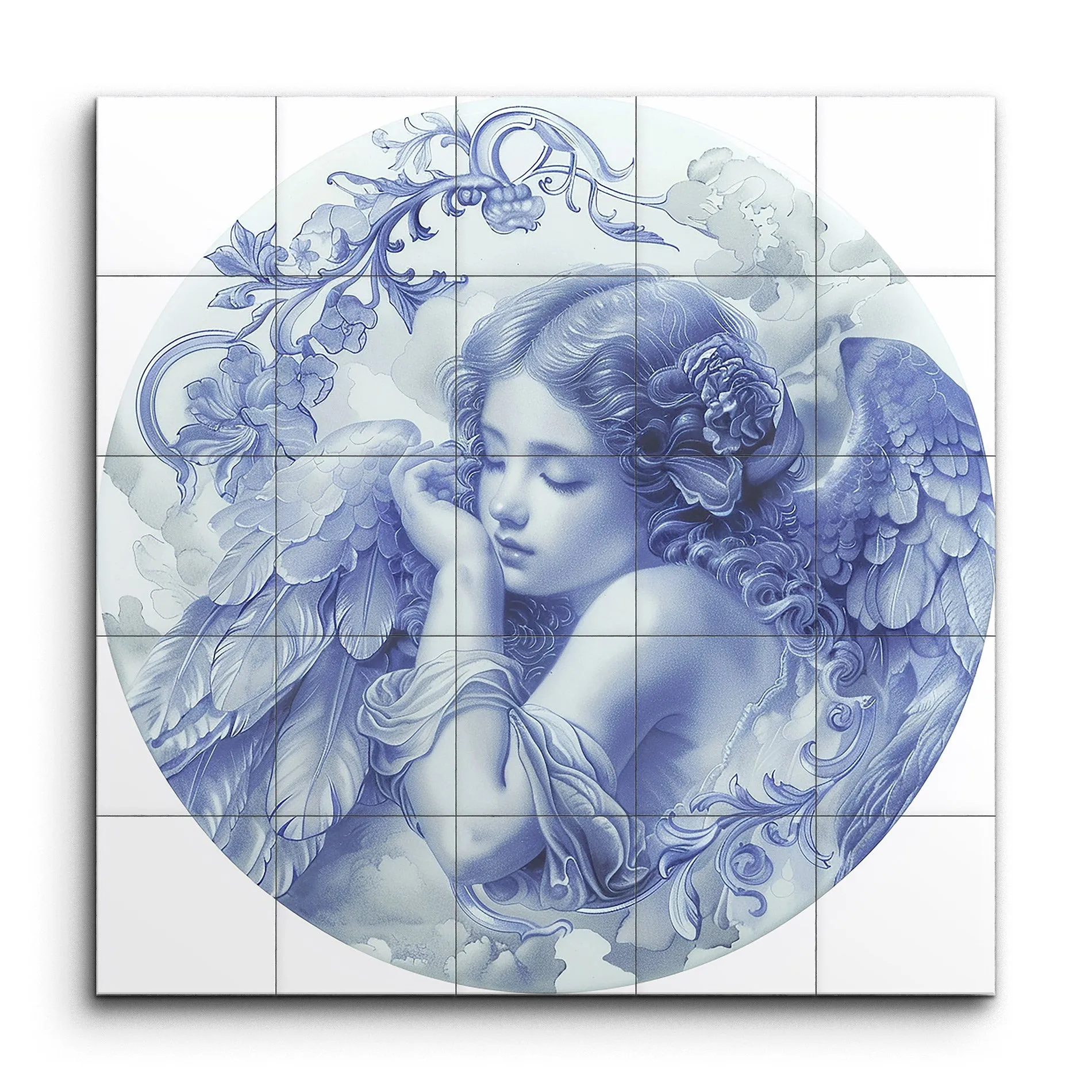 Angelic Repose: Serene Celestial Artwork