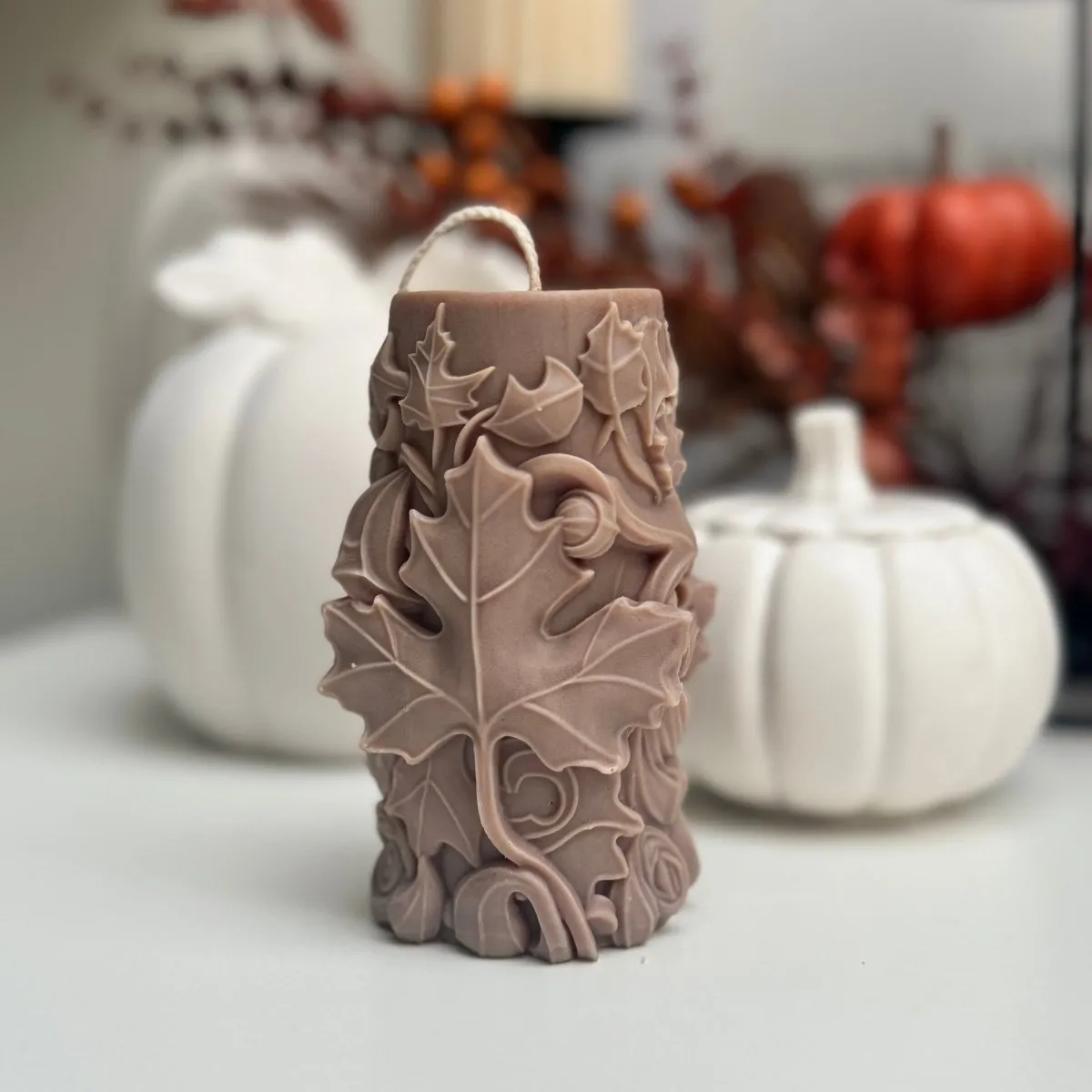 Autumn Maple Leaf Scented Sculpture Decor Candle