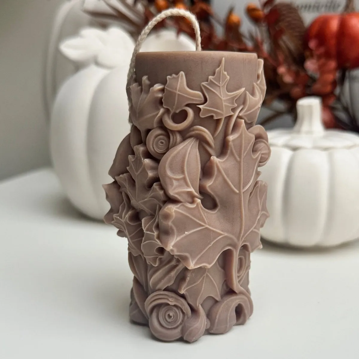 Autumn Maple Leaf Scented Sculpture Decor Candle