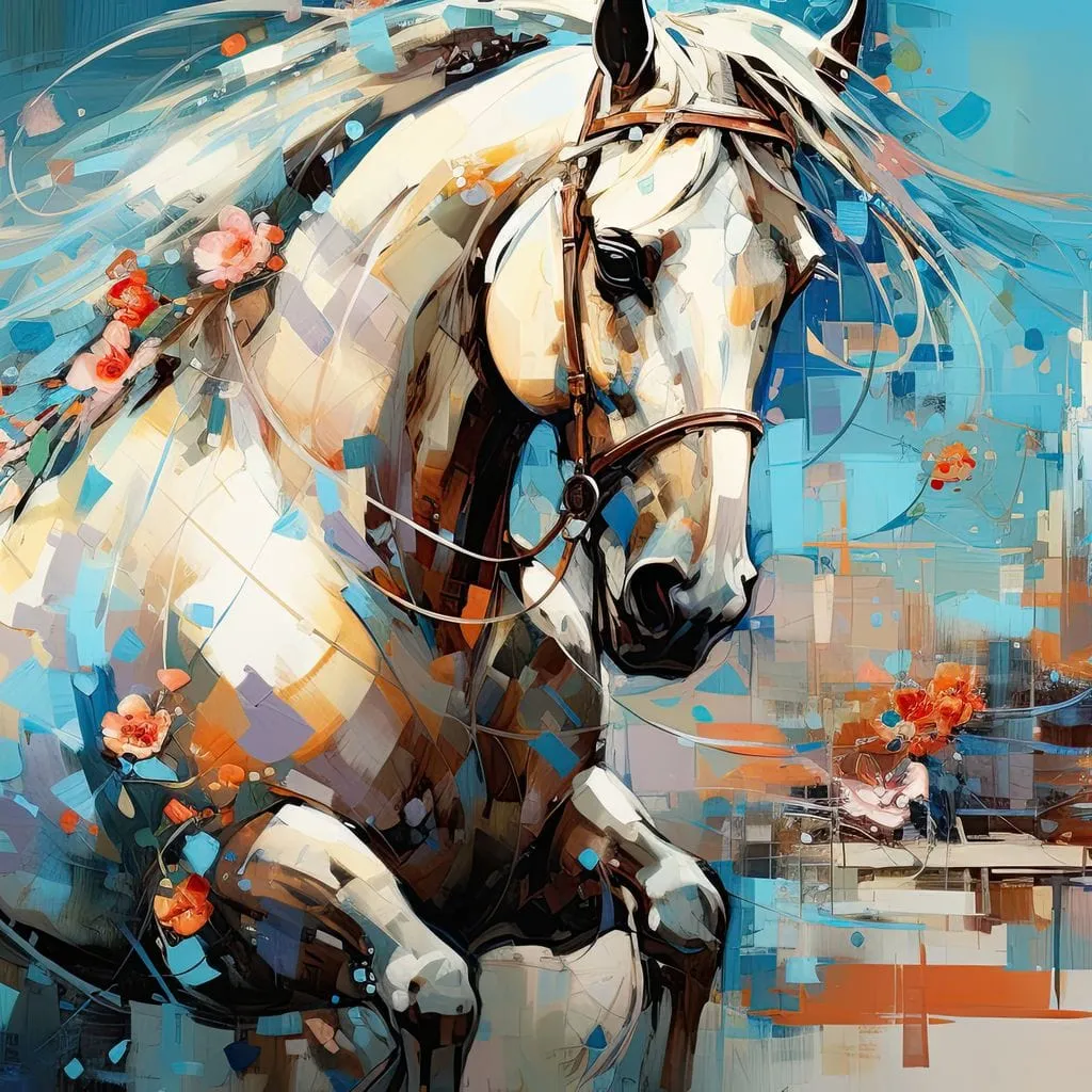 Azure Equine Blossom Glide