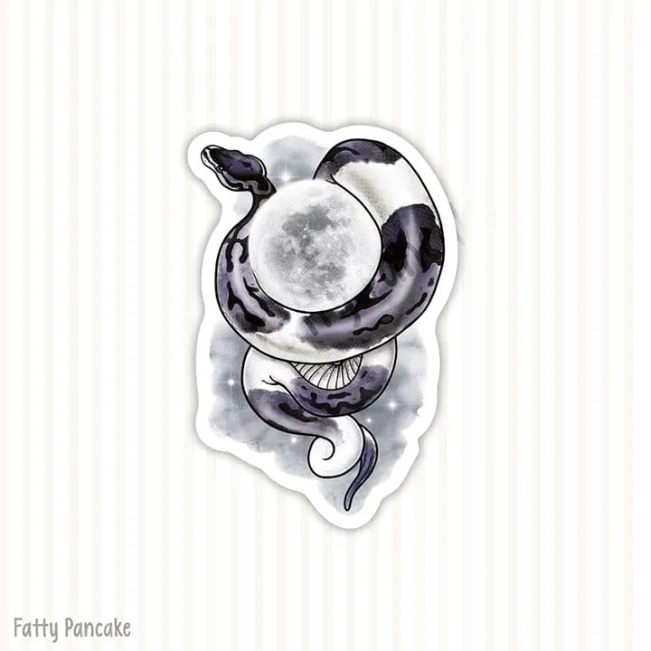 Ball Python Axanthic Moon Sticker