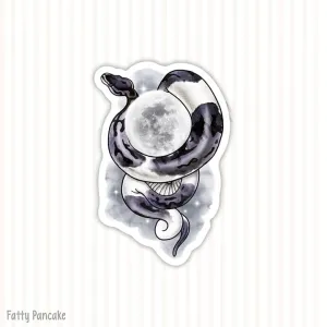 Ball Python Axanthic Moon Sticker