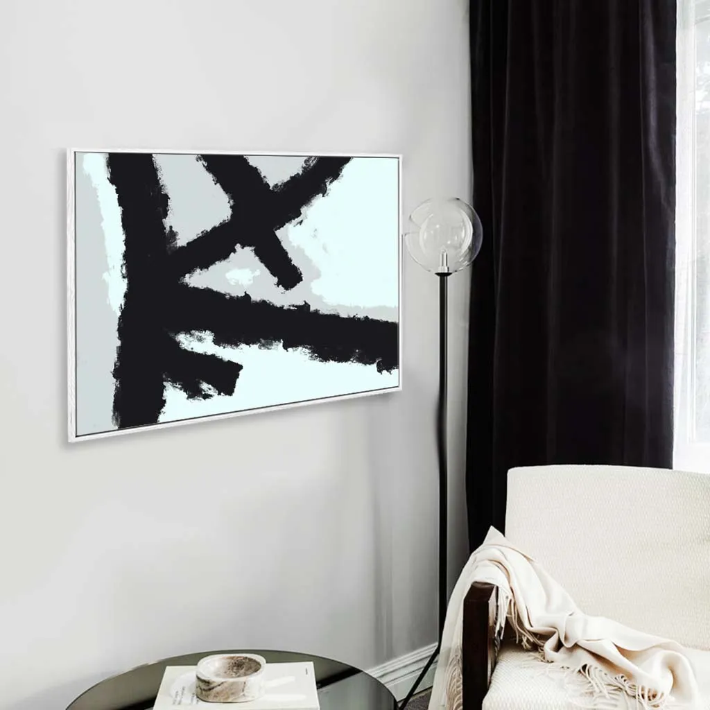 Blue Avenue Framed Canvas