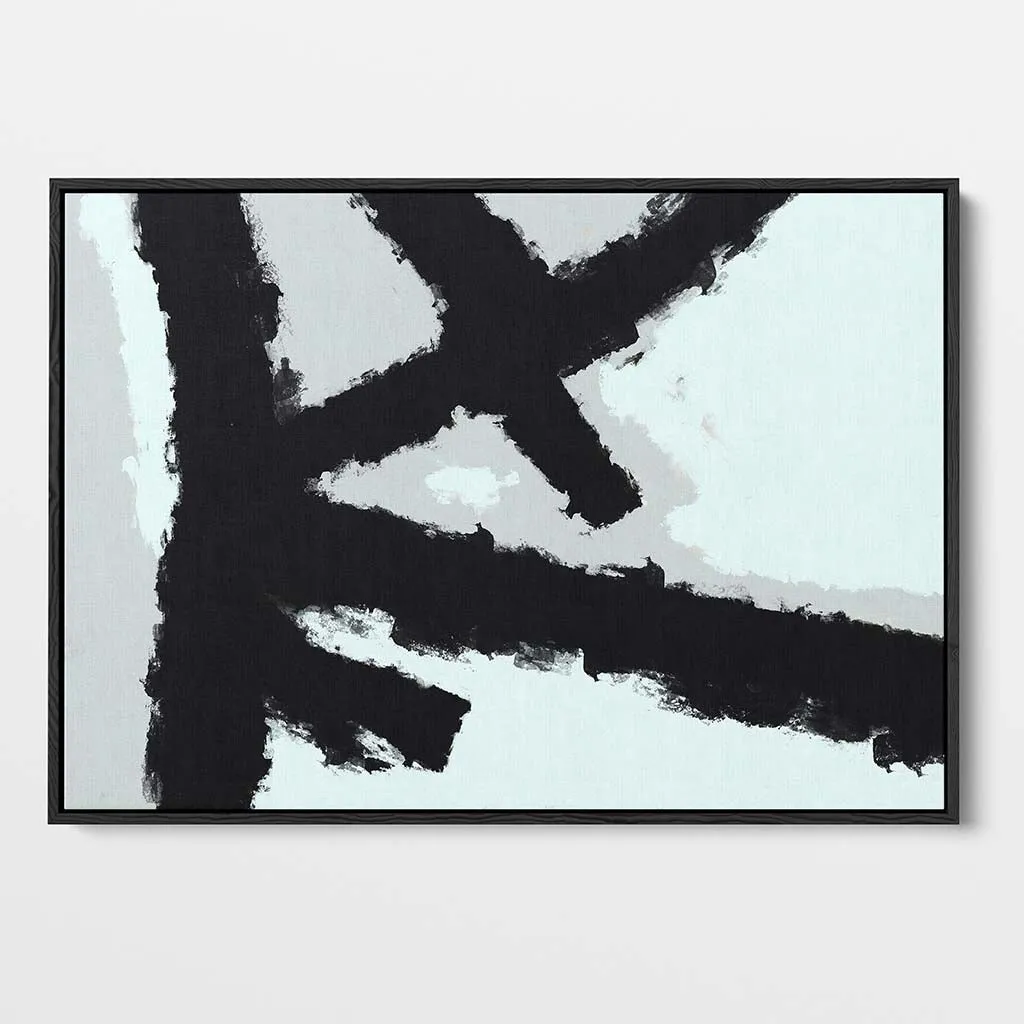 Blue Avenue Framed Canvas