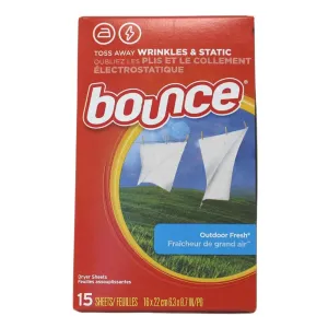 Bounce Outdoor Fresh Fabric Softener Sheets 15 Count