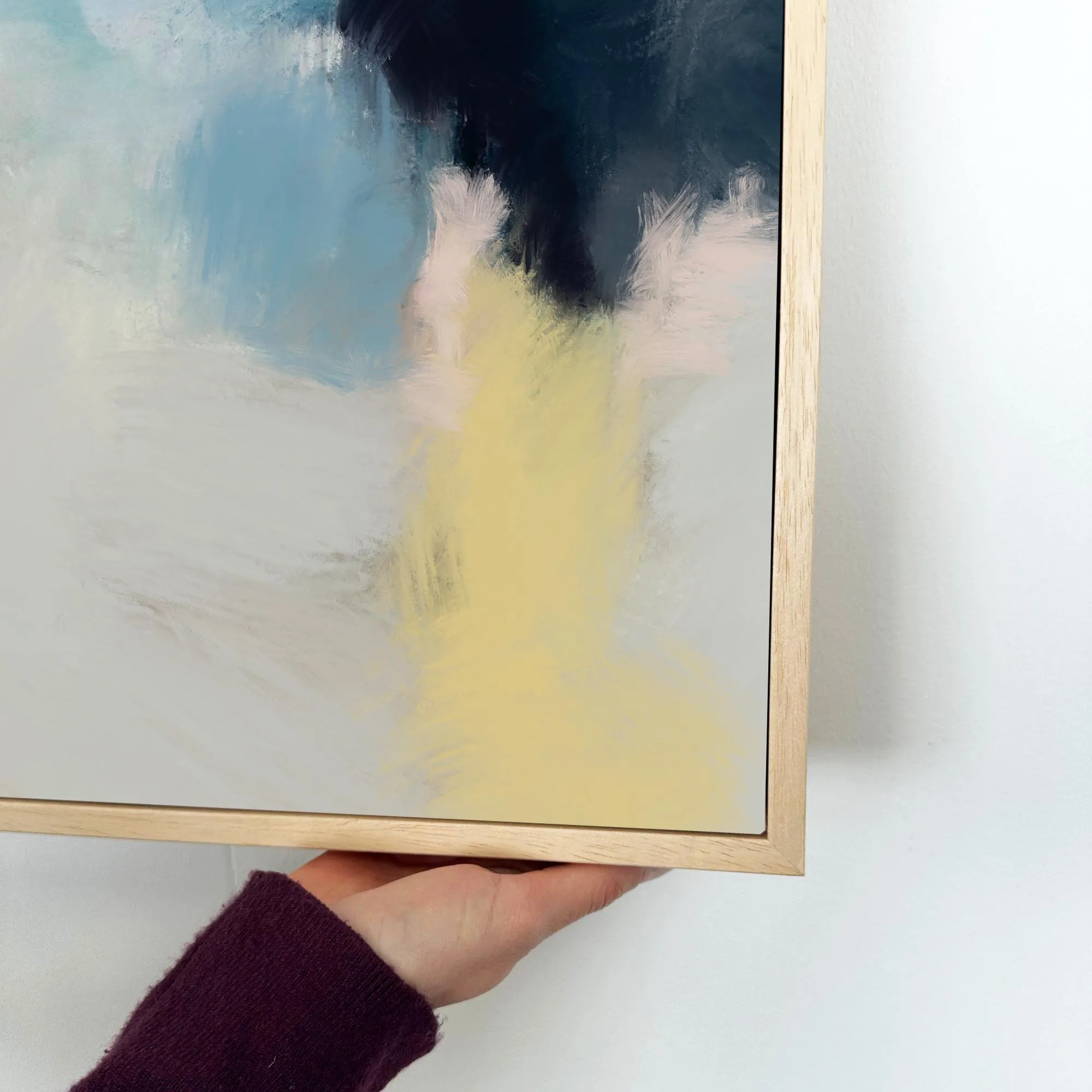 Brushed Haze Framed Canvas