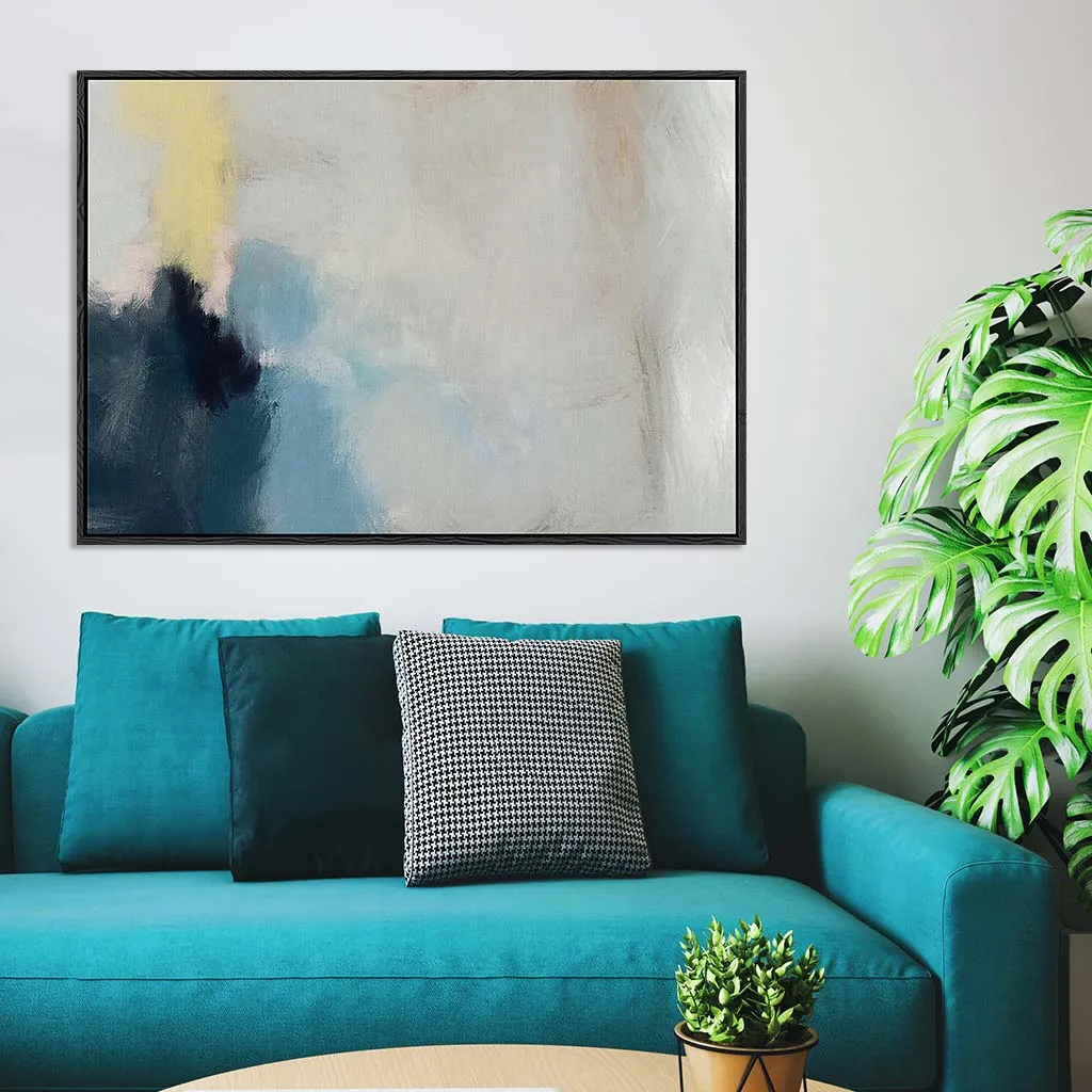 Brushed Haze Framed Canvas