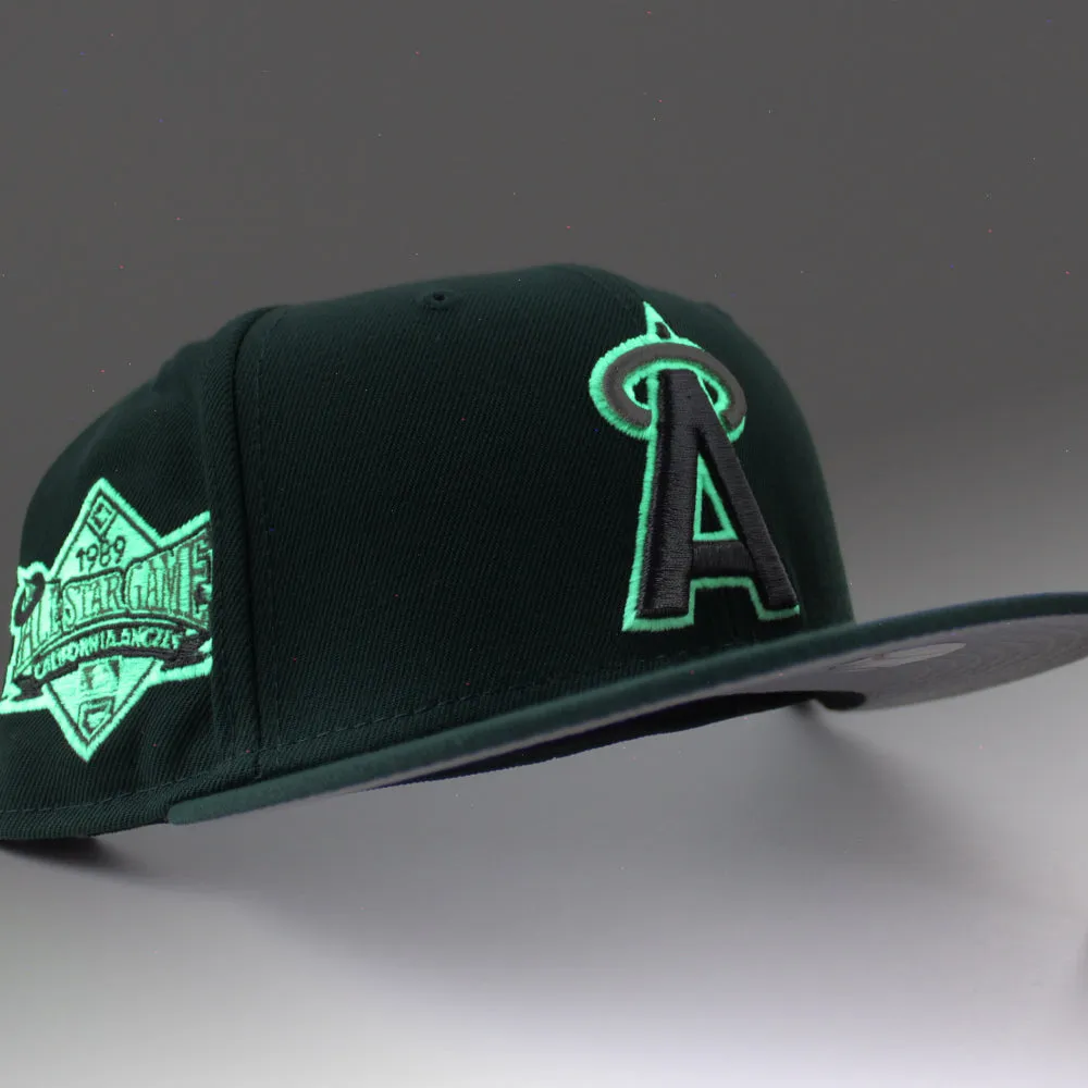 California Angels 1989 All-Star Game New Era 59Fifty Fitted Hat (GITD Dark Green Under Brim)