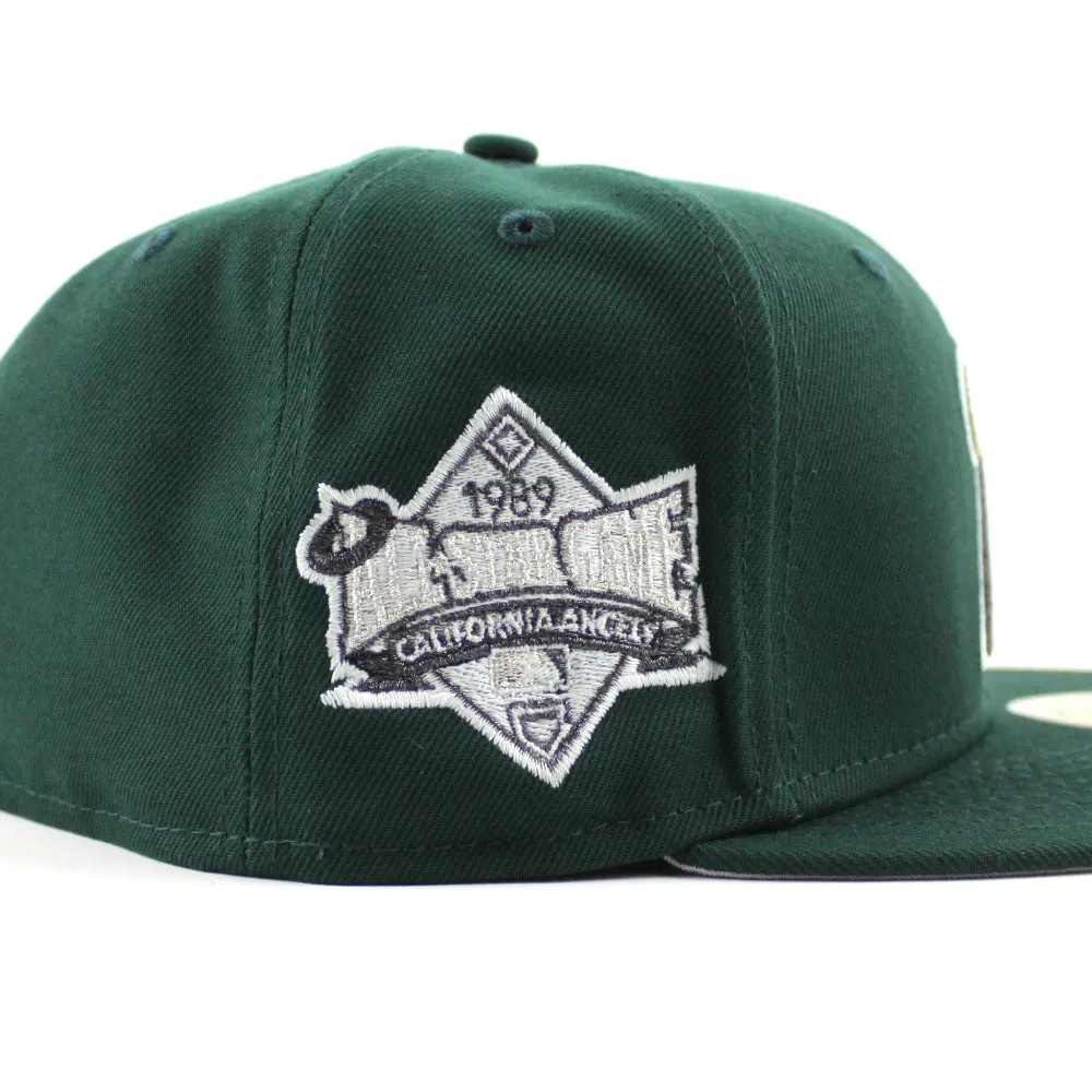 California Angels 1989 All-Star Game New Era 59Fifty Fitted Hat (GITD Dark Green Under Brim)