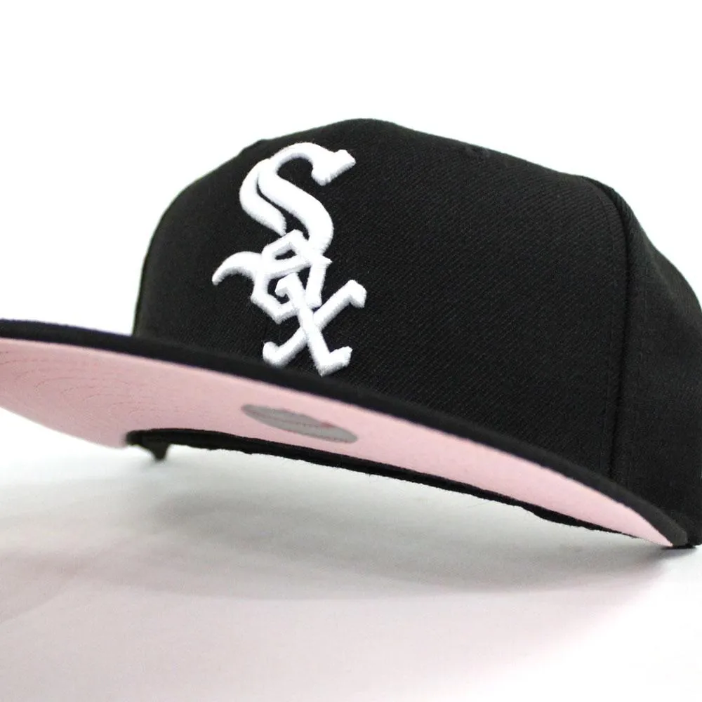 Chicago White Sox 2005 World Series New Era Fitted 59Fifty Hat (Glow in the Dark Logo Pink Under Brim)