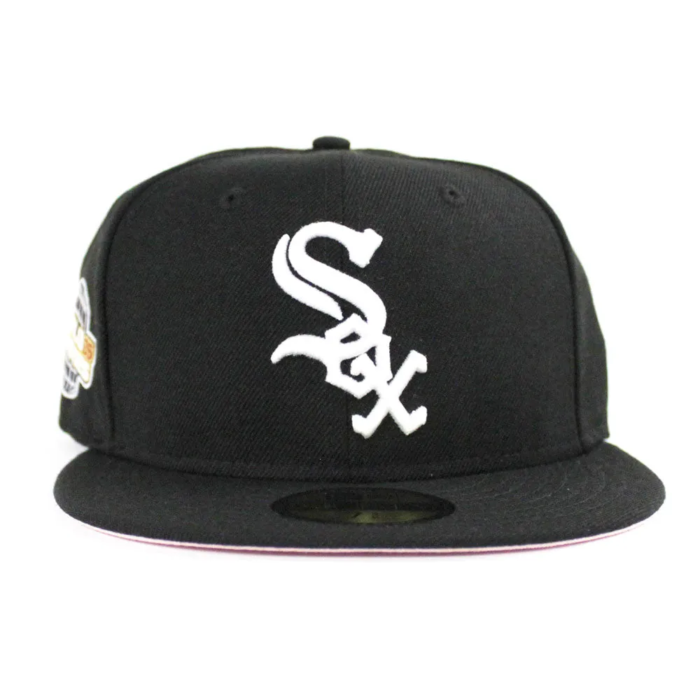 Chicago White Sox 2005 World Series New Era Fitted 59Fifty Hat (Glow in the Dark Logo Pink Under Brim)