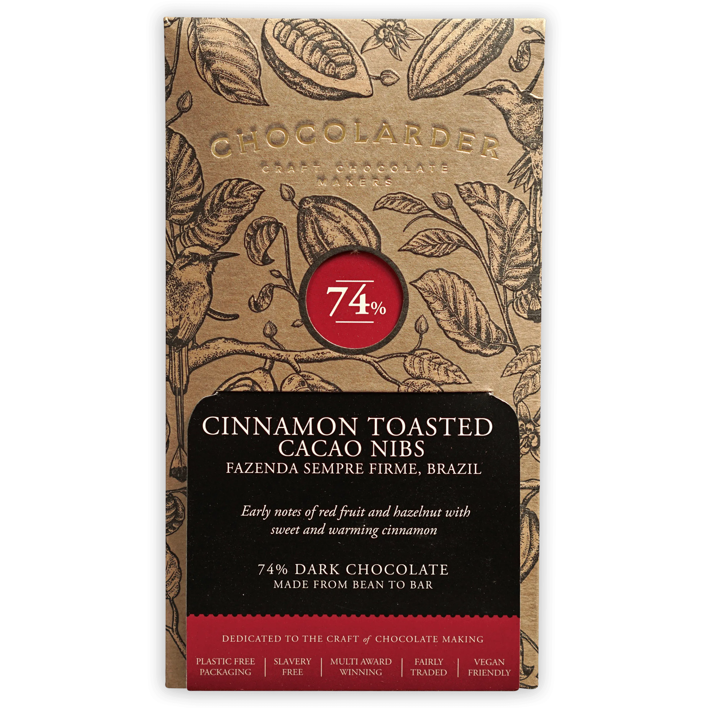 Chocolarder Cinnamon Toasted Cacao Nibs 74%