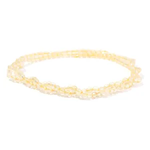 Citrine 3mm Round Faceted - 15-16 Inch