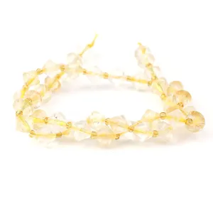 Citrine Natural 8mm Bicone Faceted - 15-16 Inch