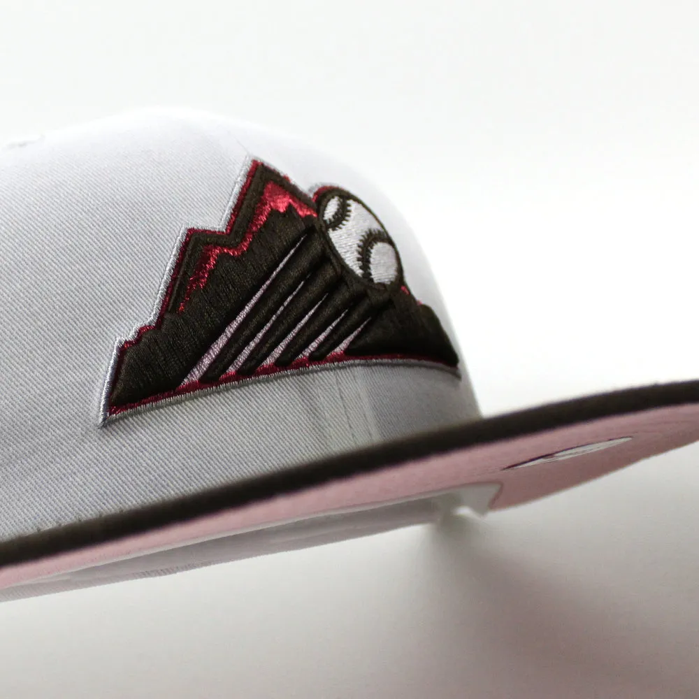 Colorado Rockies 25th Anniversary New Era 59Fifty Fitted Hat (White Brown Pink Under Brim)