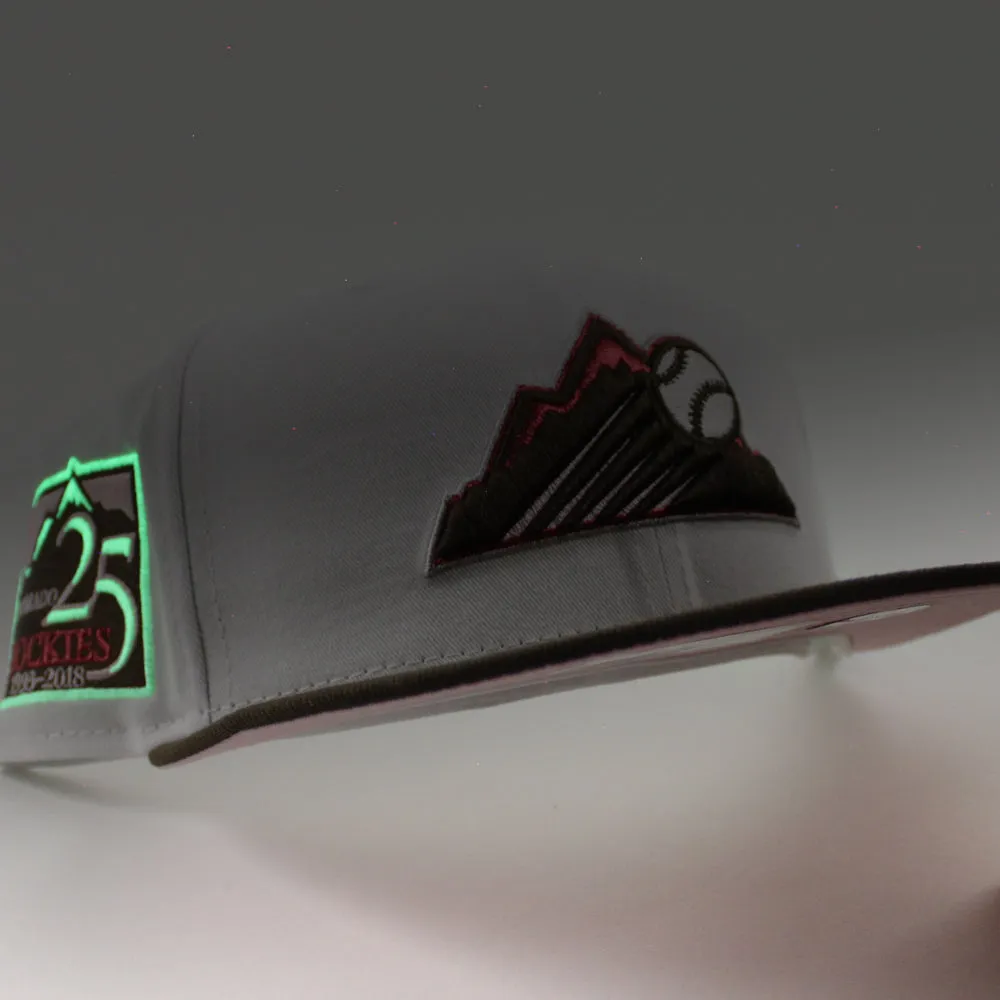 Colorado Rockies 25th Anniversary New Era 59Fifty Fitted Hat (White Brown Pink Under Brim)