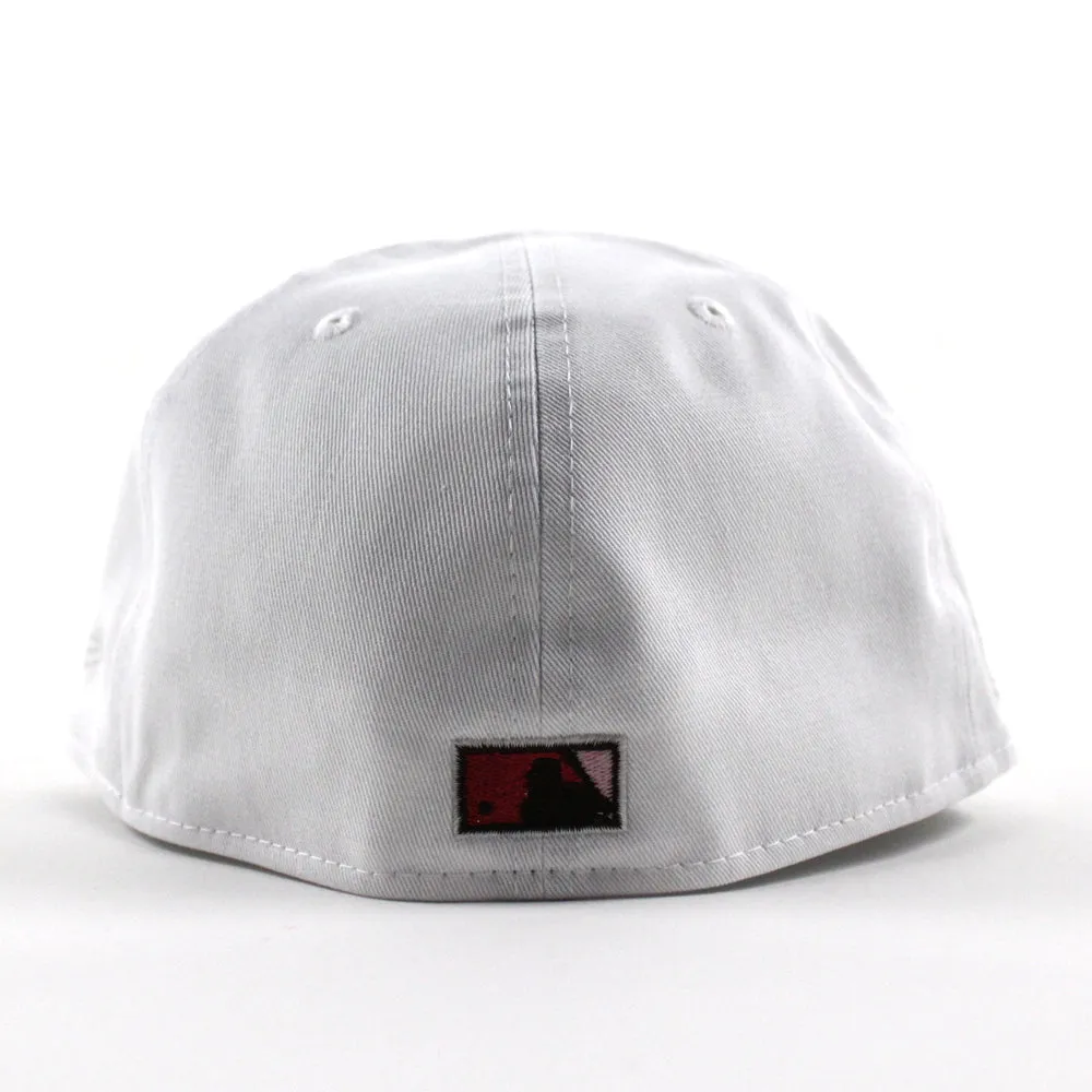 Colorado Rockies 25th Anniversary New Era 59Fifty Fitted Hat (White Brown Pink Under Brim)