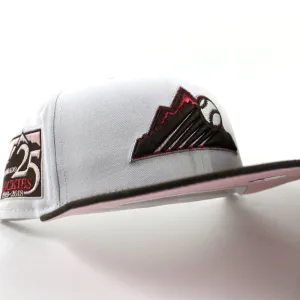 Colorado Rockies 25th Anniversary New Era 59Fifty Fitted Hat (White Brown Pink Under Brim)