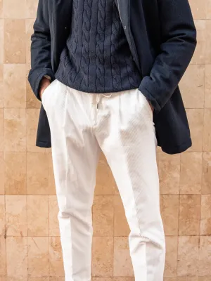 Corduroy Jogger - White