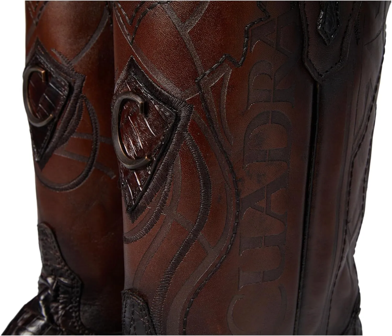 Cuadra Men's Fuscus Paris Cafe Caiman Laser & Embroidery Boot