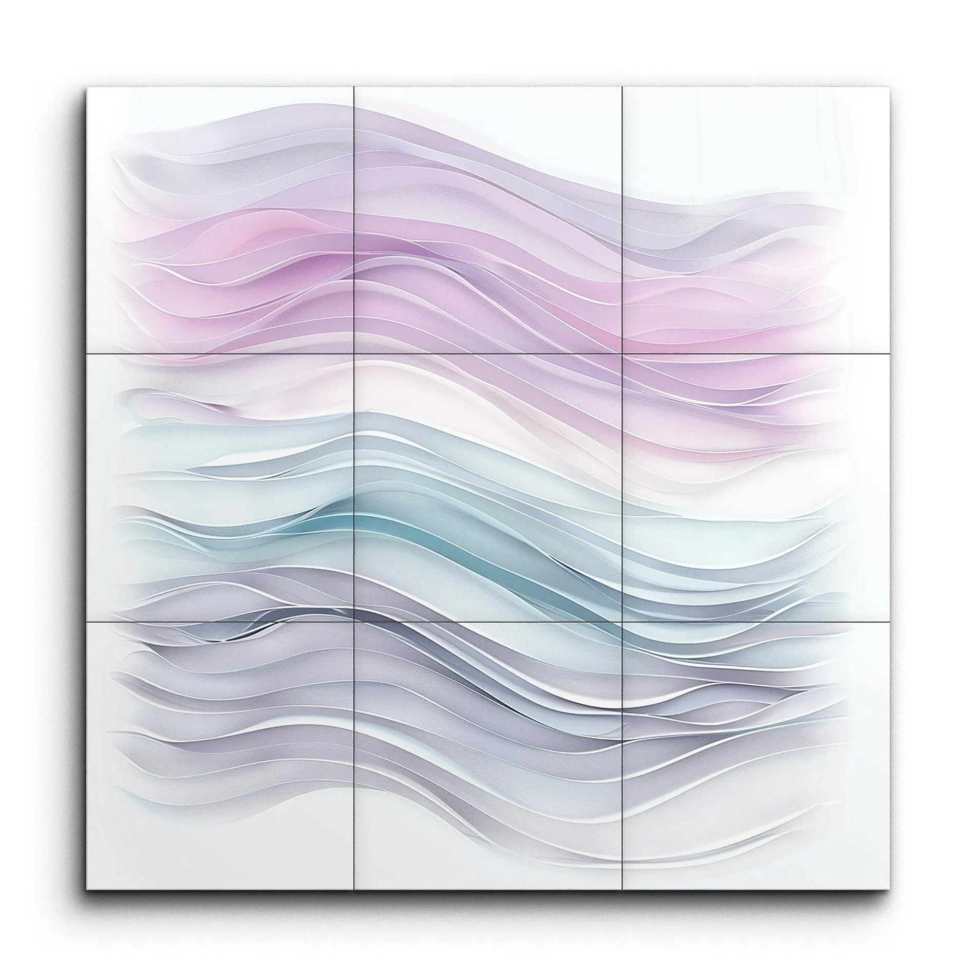 Ethereal Waves: Serenity in Pastels and Blues