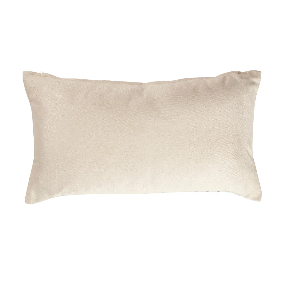 Exotic Heritage Ruler Dot Embroidered Blue Cushion Cover