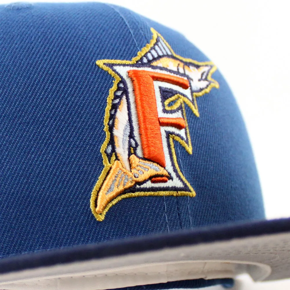 Florida Marlins 25th Anniversary New Era 59Fifty Fitted Hat (Glow in the Dark SeaShore Oceanside Gray Under brim)
