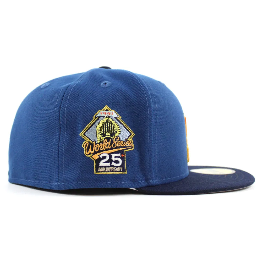 Florida Marlins 25th Anniversary New Era 59Fifty Fitted Hat (Glow in the Dark SeaShore Oceanside Gray Under brim)