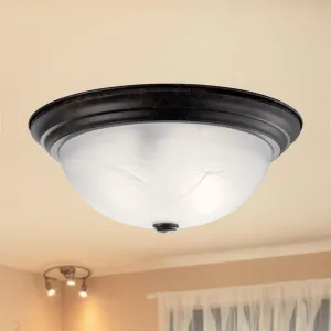 Flush Mount Light15 in. 3 Lights Bronze finish