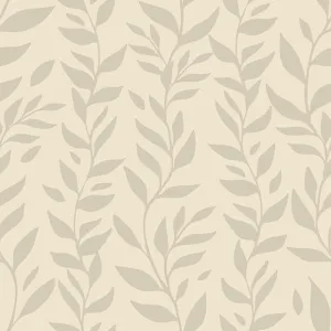 Foliage Cotton Curtain Fabric - Parchment
