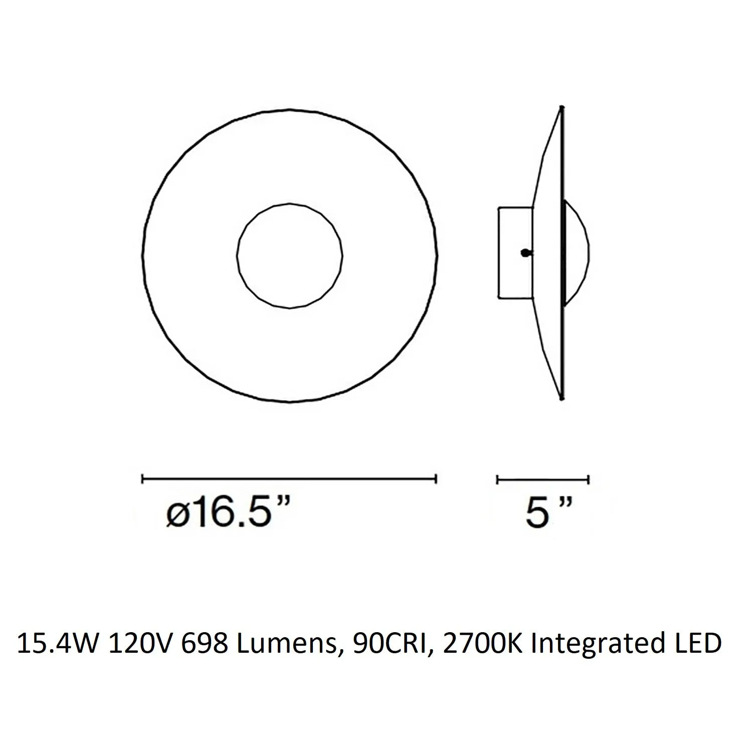 Ginger LED Flush Mount Wall Light