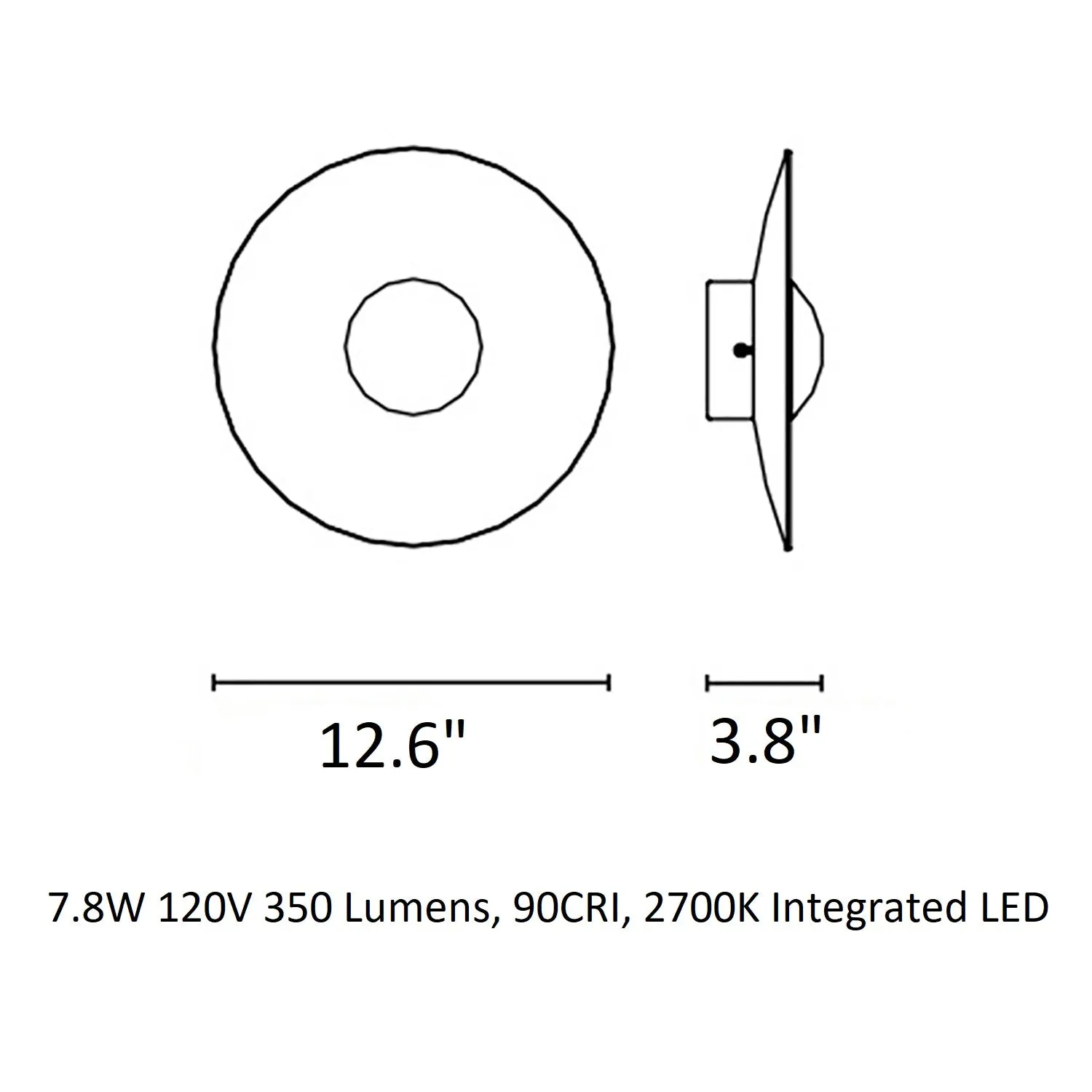 Ginger LED Flush Mount Wall Light