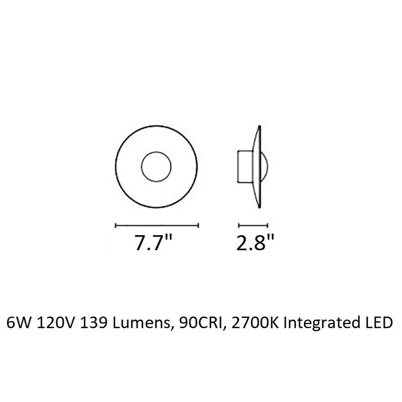 Ginger LED Flush Mount Wall Light