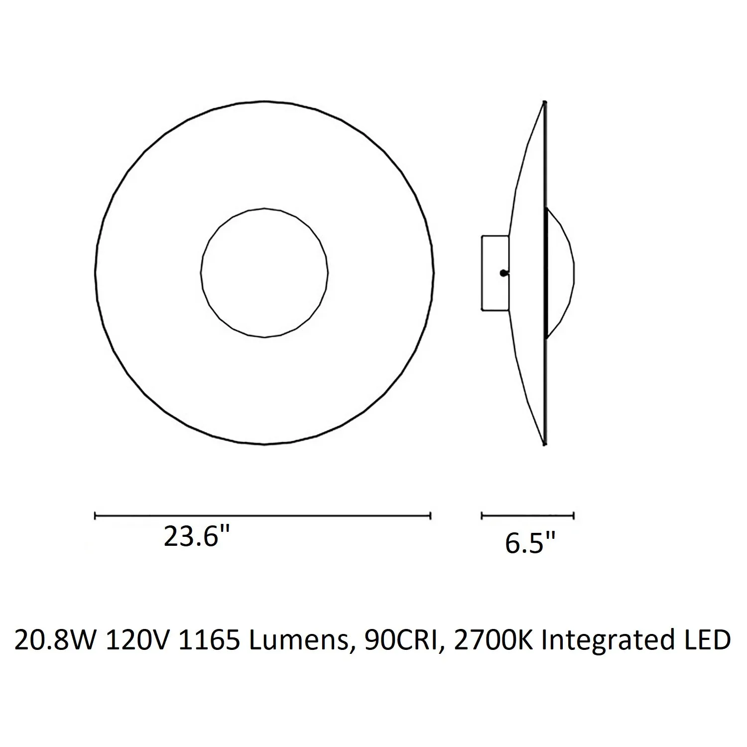 Ginger LED Flush Mount Wall Light