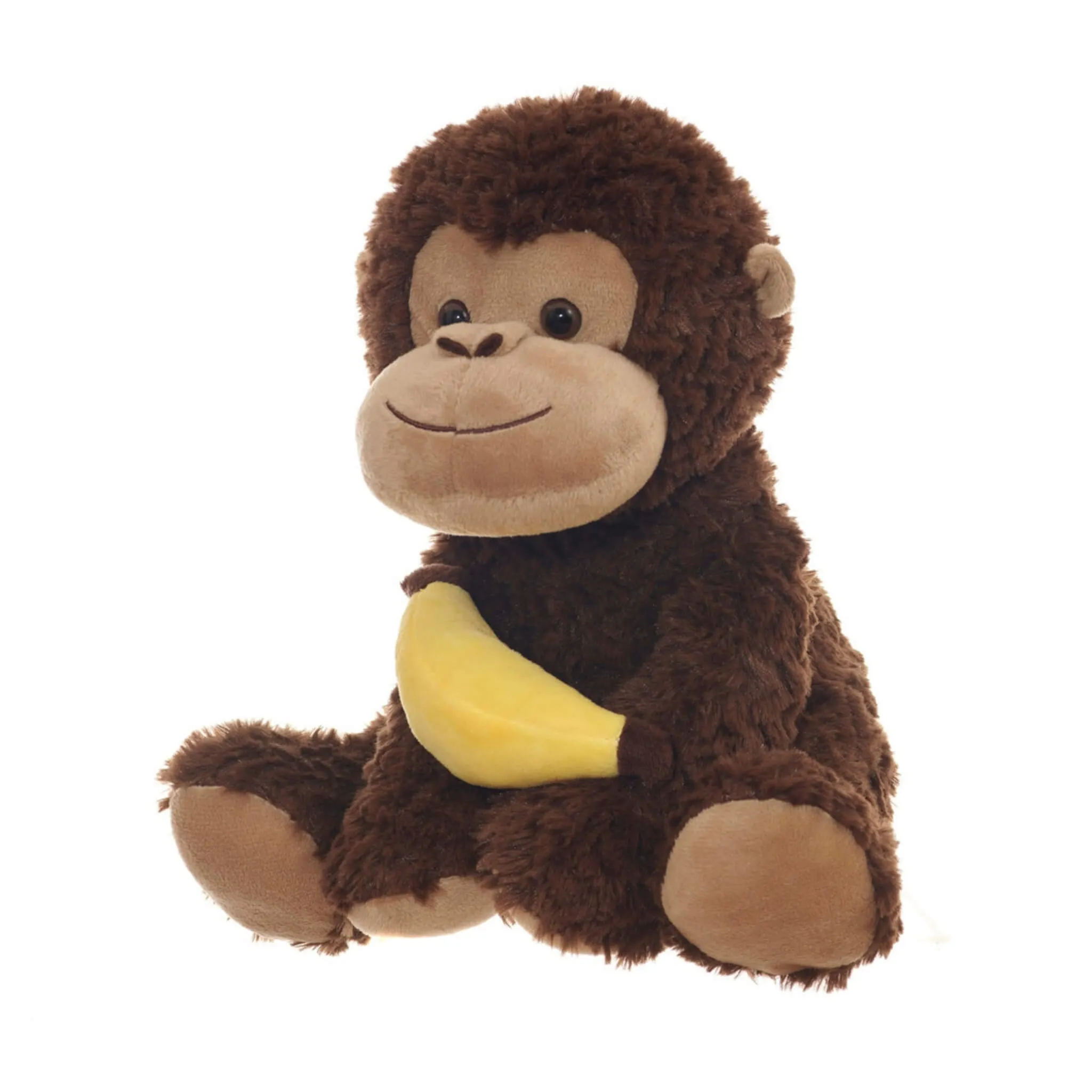 Gorilla with Banana Snuggable Hottie Heatable Animal Toy with Microwavable Pouch