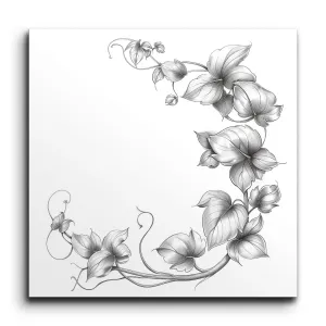 Graceful Vines & Flowers: Monochrome Elegance