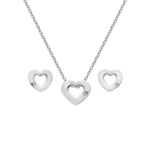 Hot Diamonds Amulets Heart Pendant and Earrings set | Sterling Silver