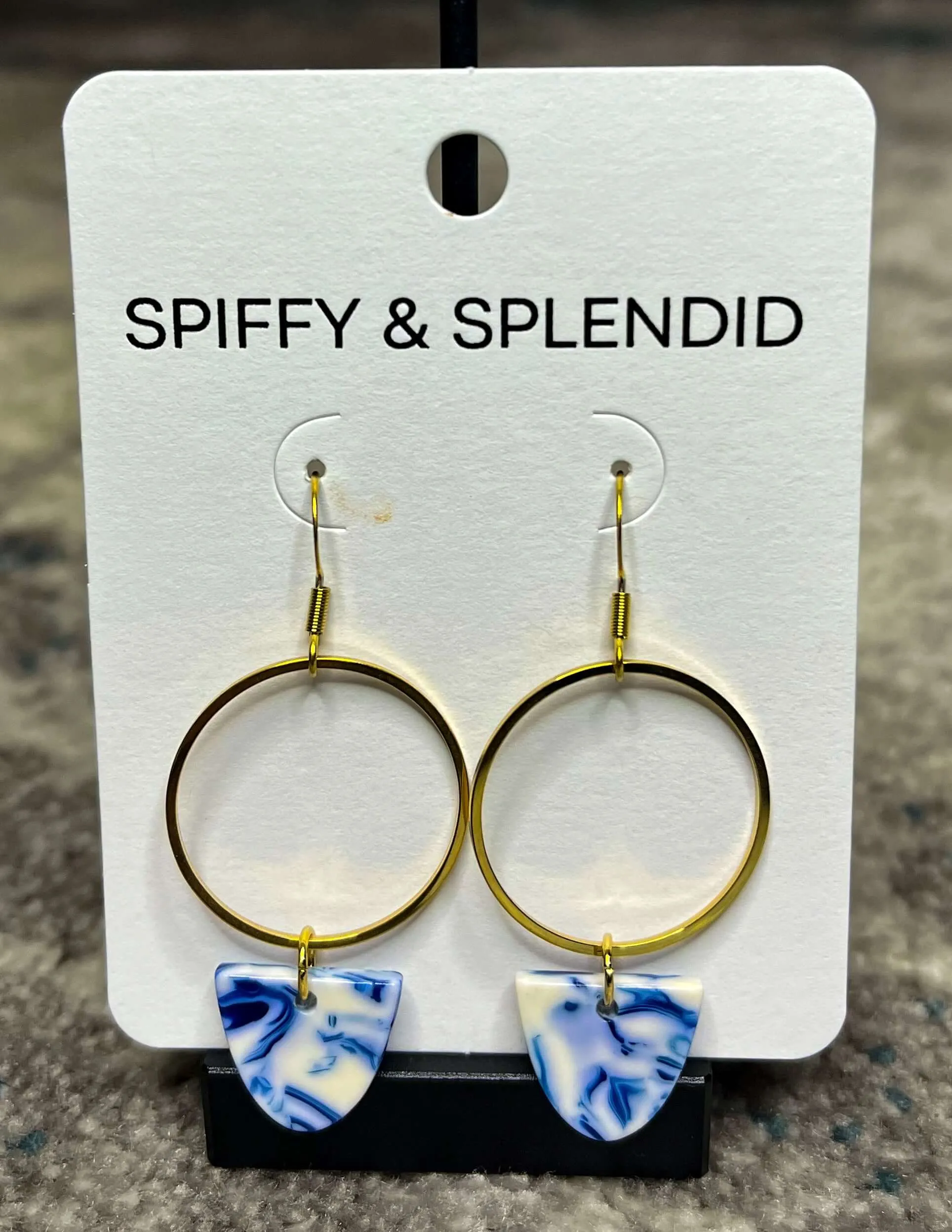 Iris Earrings - Greek Goddess Blue