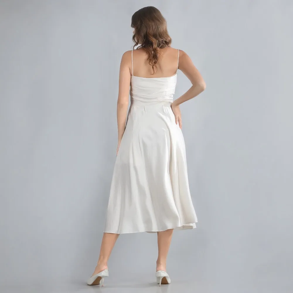 IVORY GRACE SATIN DRESS