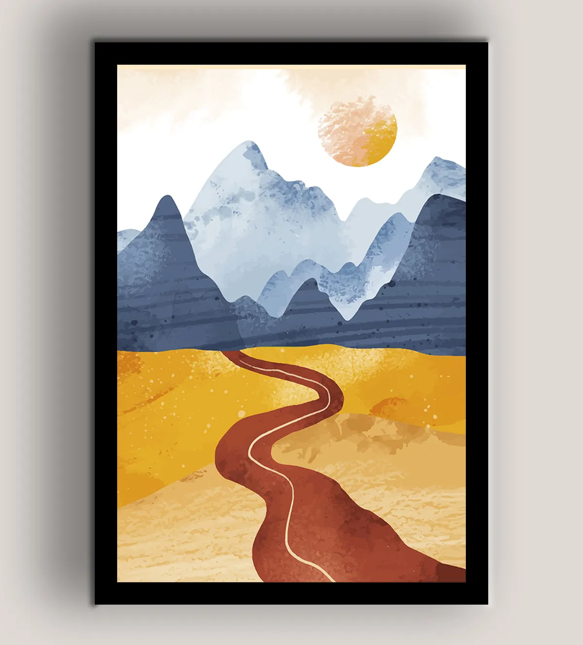 Journey Beyond: Sunset Over Mountain Horizons