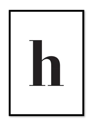 Lowercase Letter H, Poster