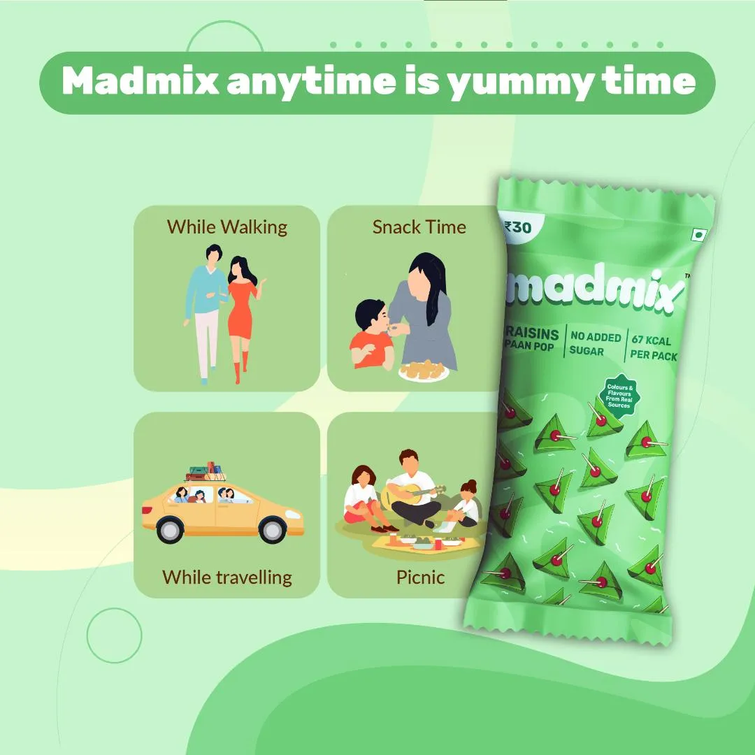 Madmix Raisins Paan Pack of 10 | 15 Grams Each