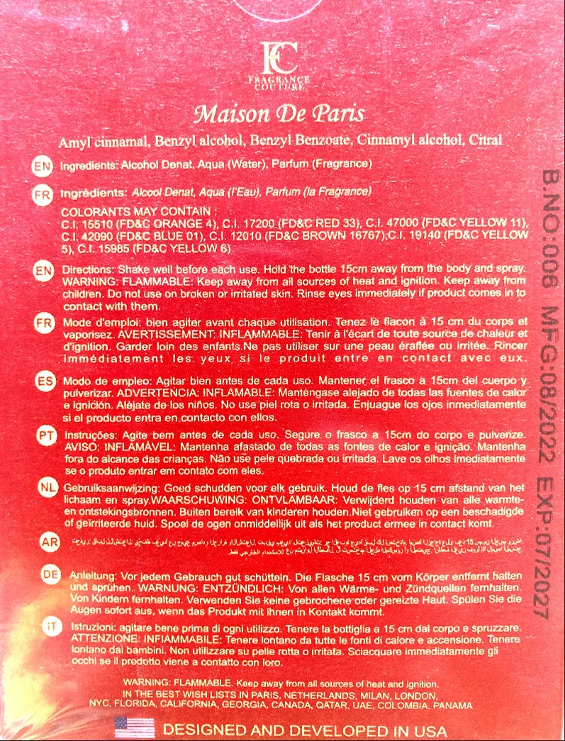 Maison De Paris Perfume