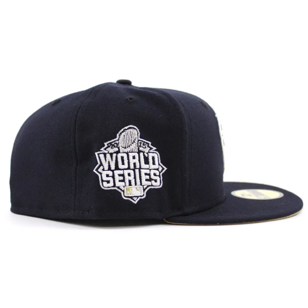 New York Mets 2015 World Series New Era 59Fifty Fitted Hat (GITD Navy Blue Khaki Under Brim)