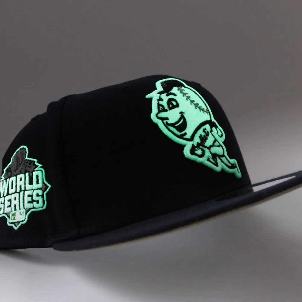 New York Mets 2015 World Series New Era 59Fifty Fitted Hat (GITD Navy Blue Khaki Under Brim)
