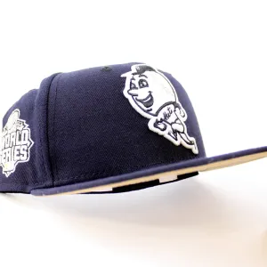 New York Mets 2015 World Series New Era 59Fifty Fitted Hat (GITD Navy Blue Khaki Under Brim)