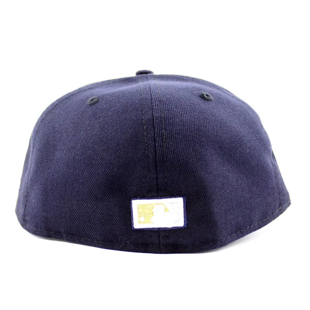 New York Mets 2015 World Series New Era 59Fifty Fitted Hat (GITD Navy Blue Khaki Under Brim)